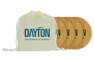 Circle Bamboo Coaster Set