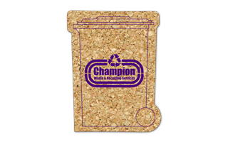 Recycling Bin Cork Coaster