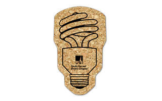 Fluorescent Bulb Cork Coaster