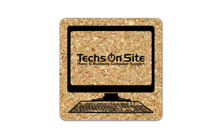 Square Computer Cork Coaster
