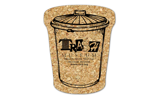 Trash Can Cork Coaster