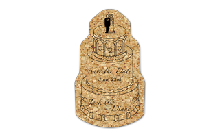 Wedding Cake Cork Coaster